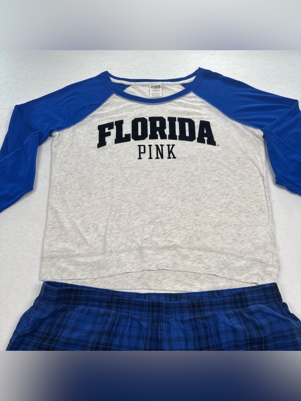 Victoria's Secret PINK X 5th Ocean Collegiate Florida Gator PJ Boxer Raglan Top - Picture 3 of 12